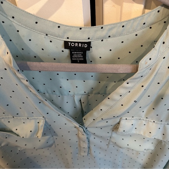 Torrid polka dot business casual top - Picture 2 of 2
